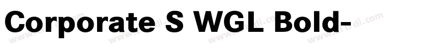 Corporate S WGL Bold字体转换